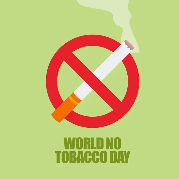 Hiçbir Tütün Gün Vektör Kavram Durdurmak Sigara Dünya — Stok Vektör