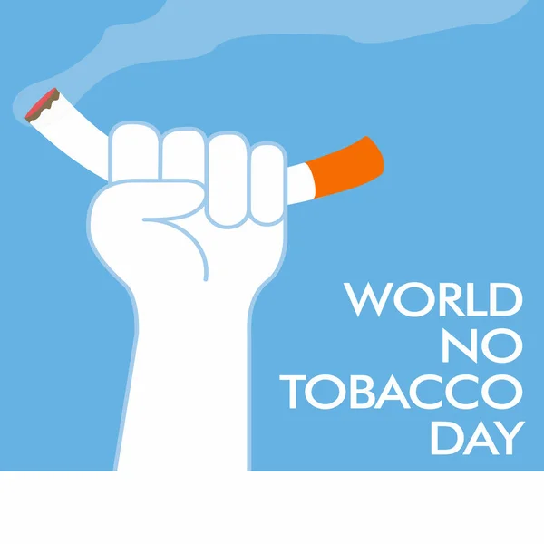Dünya Tütünsüz Günü Pankart Tasarımı Yasaklı Yasaklı Yasaklı Bir Aile — Stok Vektör
