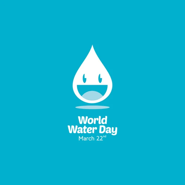 Kampagne Zum Weltwassertag Geeignet Für Grußkarte Und Poster — Stockvektor