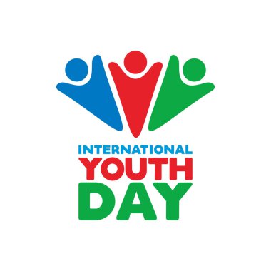 Uluslararası Gençlik Günü 'nün Vektör İllüstrasyonu 12 Ağustos tasarım şablonu