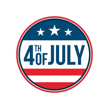 Bağımsızlık Günü 'nde Amerikan Bayrağı ve Renkli Havai fişekler