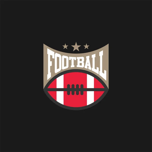 Etiqueta Futebol Americano Emblema Elementos Design — Vetor de Stock