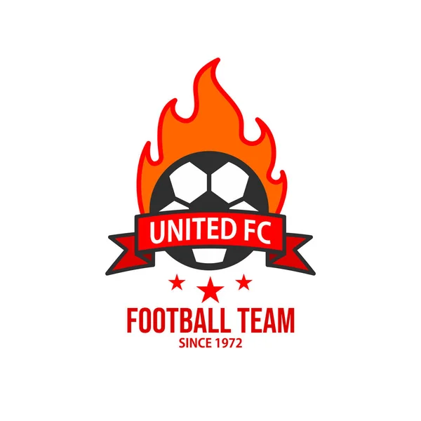 Fußballliga Logo Etiketten Embleme Und Designelemente Für Sportmannschaften Vektorillustration — Stockvektor