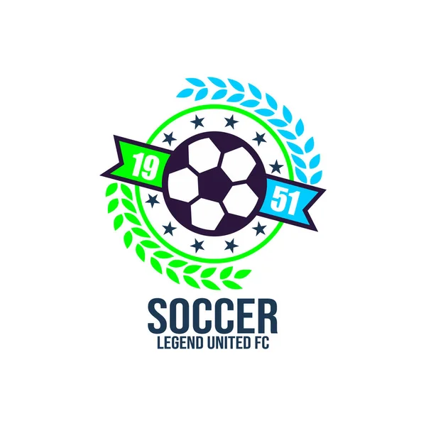 Modèle Logo Équipe Football Illustration Vectorielle — Image vectorielle
