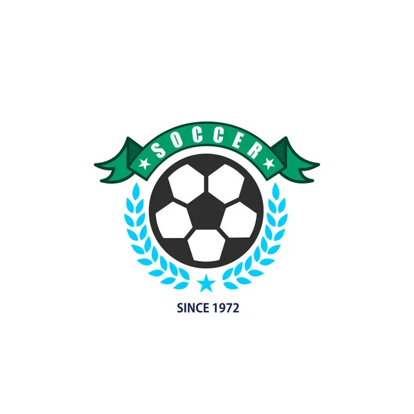 Futebol Equipe Emblema Logotipo Design Vetor Ilustração —  Vetores de Stock