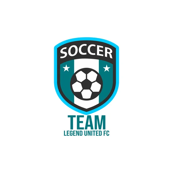 Fotboll Badge Logotyp Design Mallar Sport Team Identitet Vektor Illustrationer — Stock vektor