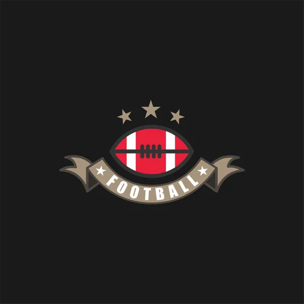 Amerikan futbol logosu şablonu, vektör illüstrasyonu
