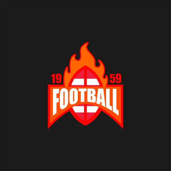 Sport American Football Logo Inglês Estilo Americano —  Vetores de Stock