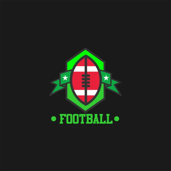 Emblème Professionnel Moderne Toutes Les Étoiles Pour Jeu Football Américain — Image vectorielle