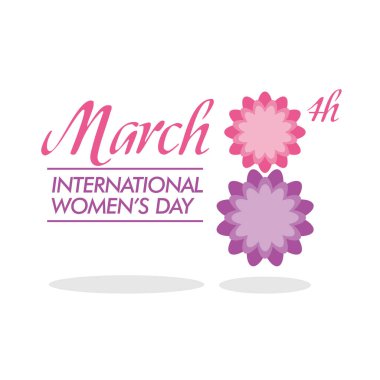 Mutlu Kadın Baskı Günleri Tasarım Elemanları. Uluslararası Kadınlar Günü ikonu. Asgari tasarım