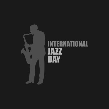 Uluslararası caz gününün vektör grafiği uluslararası caz günü kutlamaları için iyidir. düz dizayn. İlan tasarımı. Düz illüstrasyon.