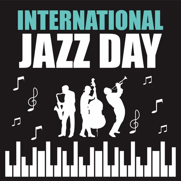 stock vector International Jazz Day Logo Vector Template