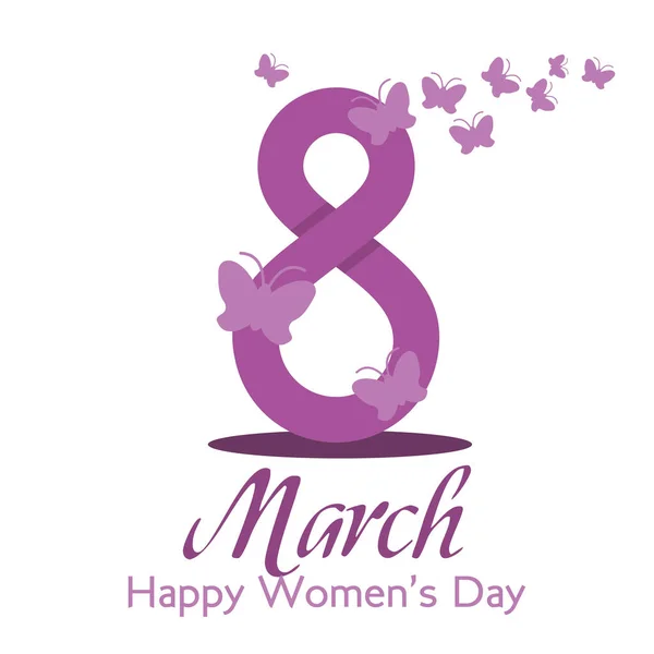 Março Feliz Dia Das Mulheres Desenho Ilustração Vetorial Vetor De Stock
