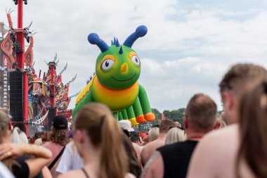 Biddinghuizen, Netherlands - 06 24 2023: the third day of the music festival Defqon.1 clipart