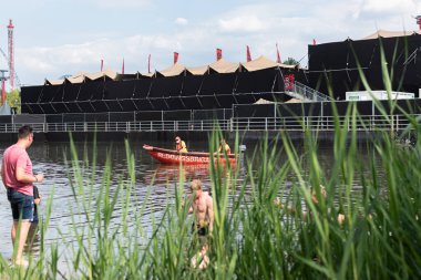 Biddinghuizen, Hollanda - 06 24 2023: Defqon.1 müzik festivalinin üçüncü günü