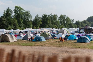 Biddinghuizen, Hollanda - 06 24 2023: Defqon.1 müzik festivalinin üçüncü günü