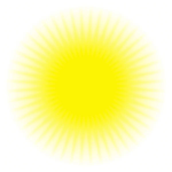 Яркий Солнце Значок Изолирован Белом Фоне Восходящее Солнце Восход Закат — стоковое фото