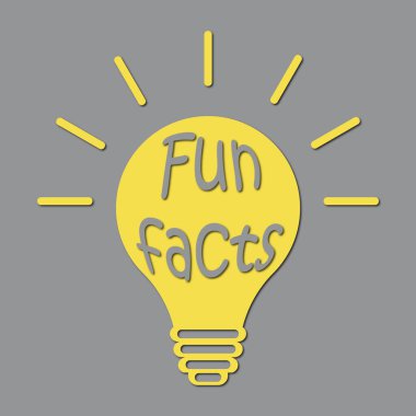 Ampul arkaplanındaki rozet ya da düğme. Eğlenceli gerçekler etiketi. Hızlı ipuçları, yardımcı numaralar vektör logoları, amblemler ve pankartlar. Faydalı fikir, çözüm ve hile