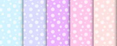 Açık renkli kabarcıkların pürüzsüz pastel desenleri