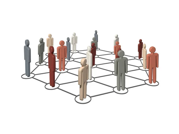 Sociaal Netwerk Van Mensen Regeling Sociale Media Teamwork Concept Relatie — Stockvector