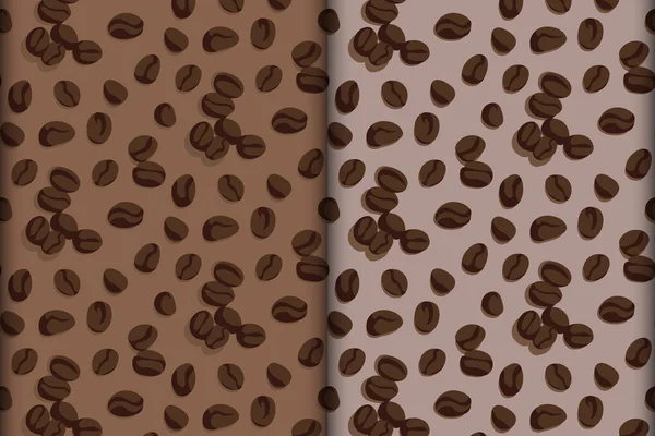 Nahtloses Muster Mit Kaffeebohnen Koffein Zeichen Silhouette Kaffeebohnen Vektor Hintergrunddesign — Stockvektor