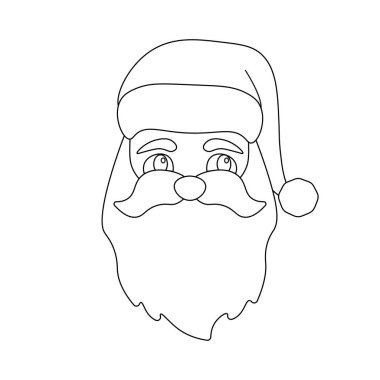 Mutlu Noeller ve mutlu yıllar konsepti. Noel Baba çizgi film sitili.