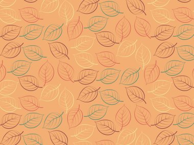 Renkli parlak sonbahar yapraklı kusursuz vektör deseni. İç tasarım, tekstil, posterler, ambalajlar, kumaş, kapak, afiş ve davetiye için botanik modern doğa arka planı.