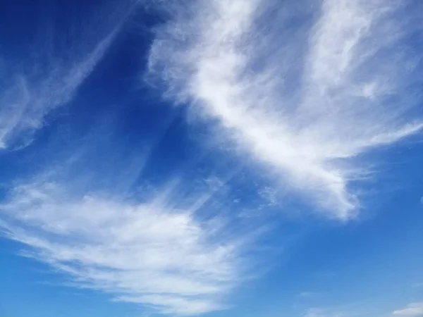 Cirrus Ist Ein Wolkenstreifen Weiß Federleicht Eiskristall Oft Passiert Das — Stockfoto