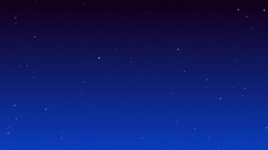 Kayan yıldızların bilgisayar grafikleri. Karanlık arka planda parlayan yıldızlar. 4K video kaydı. Yüksek kalite 4k görüntü
