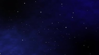 Kar fırtınası animasyonu. Karanlık bir arka planda kar fırtınası, bilgisayar grafikleri. Beyaz kar hızla karanlığa doğru uçar. Yüksek kalite 4k görüntü