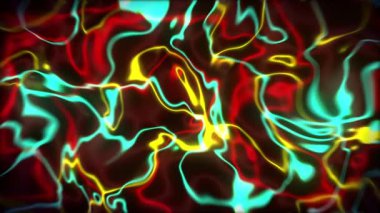 Çok Güzel Soyut Renkli Tasarım. Soyut dalgalı döngülü 4K video. Bilgisayar grafikleri, renkli sıvı yüzen dalgalar. Yüksek kalite 4k görüntü