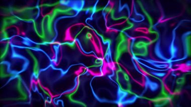 Çok Güzel Soyut Renkli Tasarım. Soyut dalgalı döngülü 4K video. Bilgisayar grafikleri, renkli sıvı yüzen dalgalar. Yüksek kalite 4k görüntü