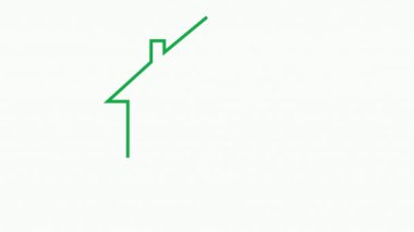 Close-up Of House Showing Energy Efficiency Rate. The energy rating scale is isolated from the white background. Concept of Home Energy Audit. High quality 4k footage