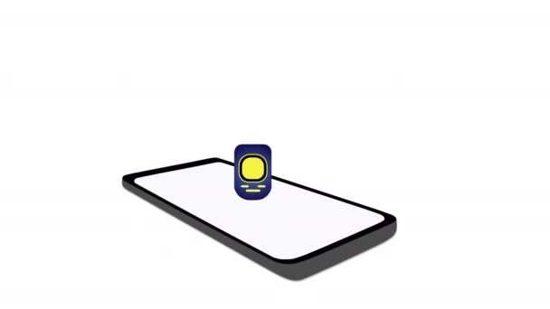 Téléphone Portable Avec Panneau Vpn Pop Out Concept Sécurité Mobile — Video