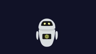AI cyberspace robot, ChatGPT Chat with AI or Artificial Intelligence Smart AI. Artificial intelligence chatbot learning and communicating. Computer animation using Chatbot, an artificial intelligence