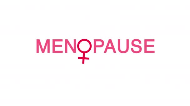 Chute Texte Ménopause Icône Gynécologie Concept Menopause Onset Aging Women — Video