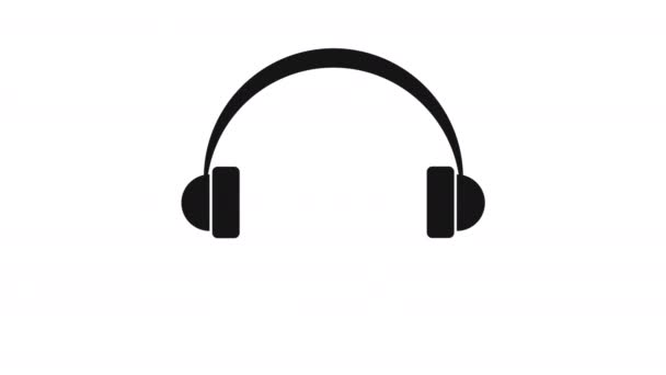 Asmrの概念 楽しむための脈動音楽と暗いヘッドフォン ささやき 音楽を楽しむ 睡眠とリラクゼーション療法 高品質4K映像 — ストック動画