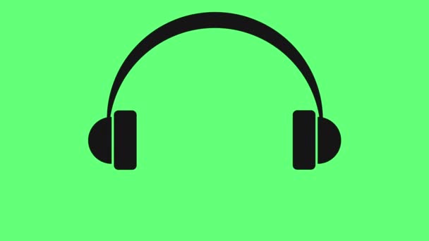 Asmrの概念 楽しむための脈動音楽と暗いヘッドフォン ささやき 音楽を楽しむ 睡眠とリラクゼーション療法 高品質4K映像 — ストック動画