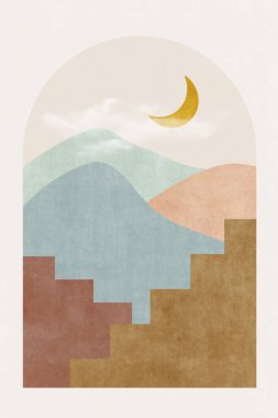 Soyut katı geometrik resim, geometrik arkaplan tasarımı ve zengin doku. Modern sanat modeli.