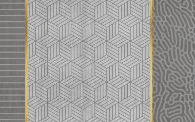 Geometrik boyama arka planı. Posterlerin, kartların, duvar kağıtlarının, afişlerin, web sitelerinin, baskıların yaratıcı tasarımı için elle çizilmiş minimalist bir resim. Modern sanat eserleri. doğal renk.