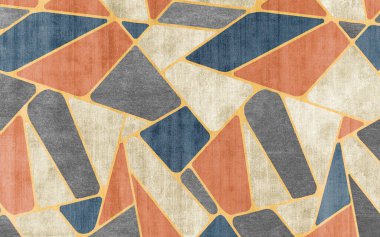 Modern geometric art design background, used for art wall, carpet, cover, etc. clipart