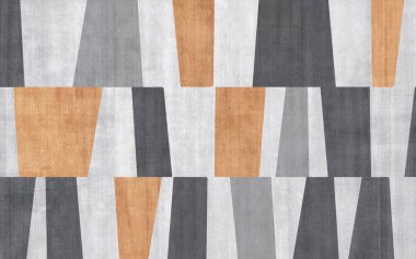 Modern style geometric art pattern, gray carpet background. clipart