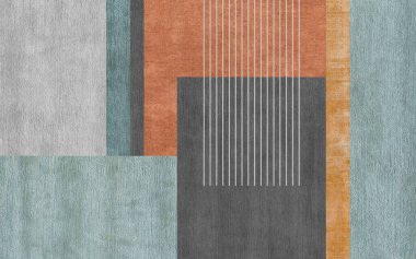 Modern abstract geometric color block combination art pattern.