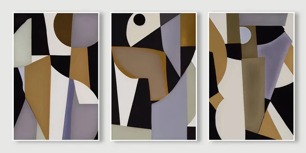 Típtico Arte Geométrica Moderna Abstrata Aquarela Design Capa — Fotografia de Stock
