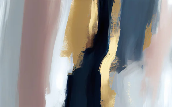 Abstrakt Gyllene Oljemålning Konst Mönster Modern Minimalistisk Målning — Stockfoto