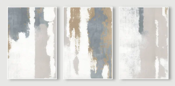 stock image set of abstract gold and white marble background. vector