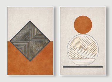 Modern sanat, dijital illüstrasyon, geometrik biçim
