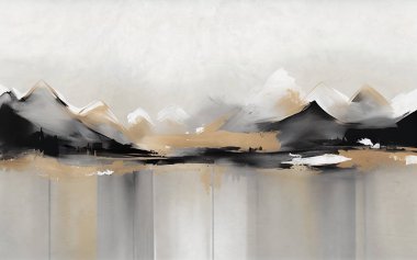 abstract painting of beautiful landscape clipart