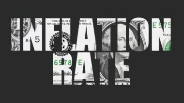 Dolar banknotlu enflasyon oranı kavramı şeffaf arka plan alfa kanalında izole edildi 