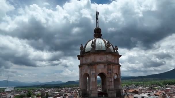 Iglesia Quiroga Michoacan Mexico — Stok Video